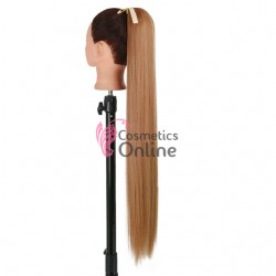 Extensie de par coada dreapta cu snur si pini 85 cm Cod D13-30 Castaniu Deschis
